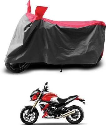 PAGORA Two Wheeler Cover for Mahindra(Mojo UT 300, Grey, Red)