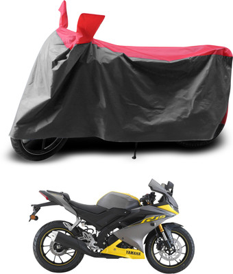 PAGORA Two Wheeler Cover for Yamaha(YZF R15 V3.0, Grey, Red)