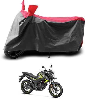 PAGORA Two Wheeler Cover for Honda(CB Hornet 160, Grey, Red)