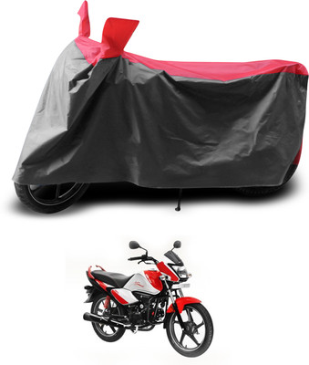 PAGORA Two Wheeler Cover for Hero(Splendor I Smart, Grey, Red)