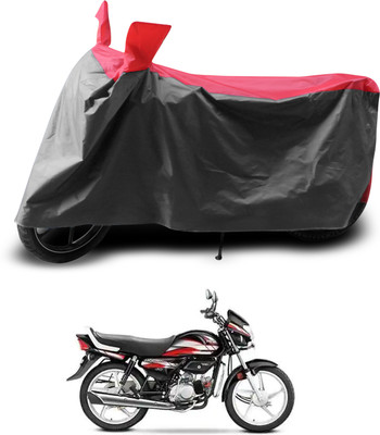 PAGORA Two Wheeler Cover for Hero(MotoCorp Pleasure Plus, Grey, Red)