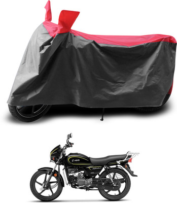 PAGORA Two Wheeler Cover for Hero(MotoCorp Splendor Plus, Grey, Red)