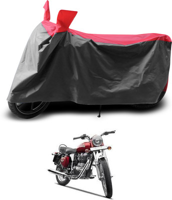 PAGORA Waterproof Two Wheeler Cover for Royal Enfield(Bullet Electra Twinspark, Grey, Red)