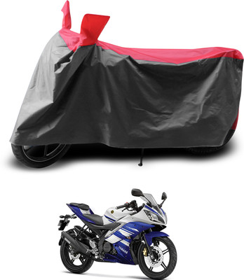 PAGORA Two Wheeler Cover for Yamaha(R15 s, Grey, Red)