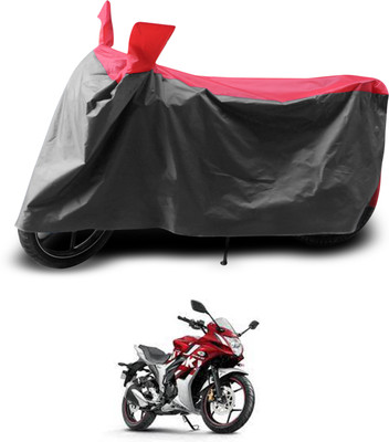 PAGORA Two Wheeler Cover for Suzuki(Gixxer SF, Grey, Red)
