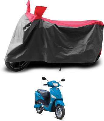 PAGORA Two Wheeler Cover for Hero(Electric Optima, Grey, Red)