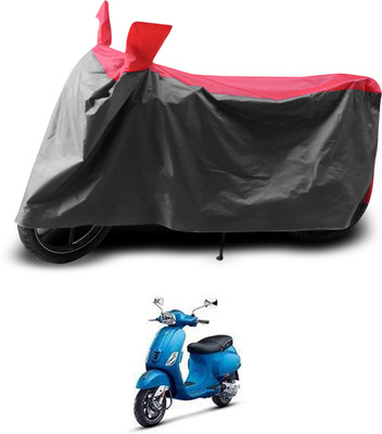 PAGORA Two Wheeler Cover for Piaggio(Vespa SXL 125, Grey, Red)