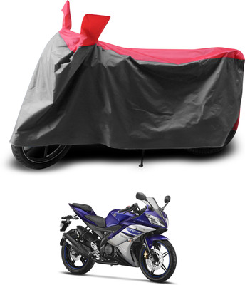 PAGORA Two Wheeler Cover for Yamaha(YZF R15 Ver 2.0, Grey, Red)