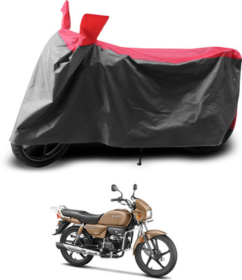 PAGORA Two Wheeler Cover for Hero(Splendor Plus, Grey, Red)