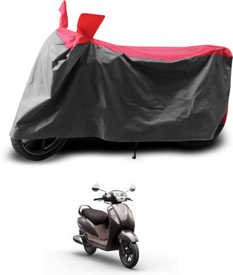 PAGORA Two Wheeler Cover for Suzuki(Access 125, Grey, Red)