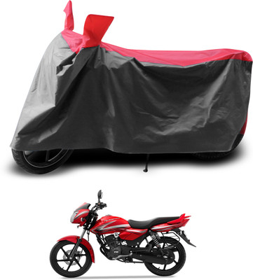 PAGORA Two Wheeler Cover for TVS(Phoenix 125, Grey, Red)