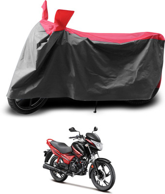 PAGORA Two Wheeler Cover for Hero(Glamour Programmed FI, Grey, Red)