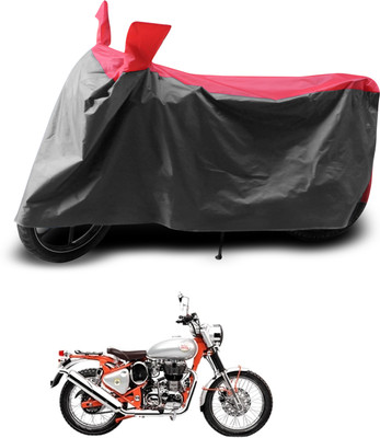 PAGORA Two Wheeler Cover for Royal Enfield(Bullet Trials 350, Grey, Red)