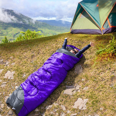 IBS Commando Army Waterproof Hood Camping Hiking Travel Sleep For Single Person Sleeping Bag(Green, Brown)