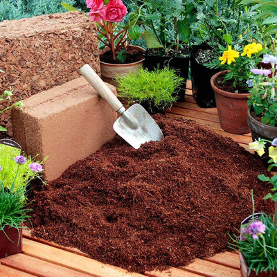 Chitransh Cocopeat Loose, Brown, Pack of 10 kg, Organic Potting Soil for Plants Soil(10 kg, Powder)