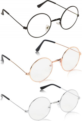 Whay Round Sunglasses(For Men & Women, Clear)