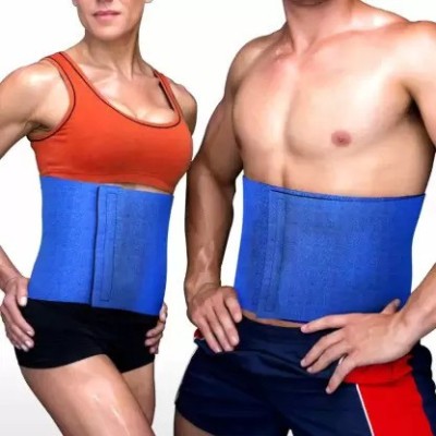 Viven enterprise Waist Trimmer Belt Back Support Weight Loss Fat (BLUE) Abdominal Belt(Blue)