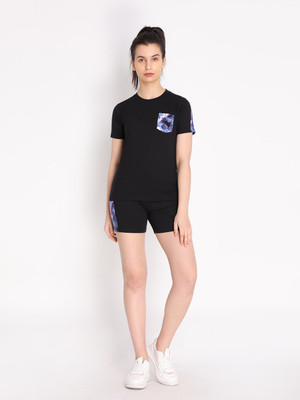 CHKOKKO Solid Women Track Suit