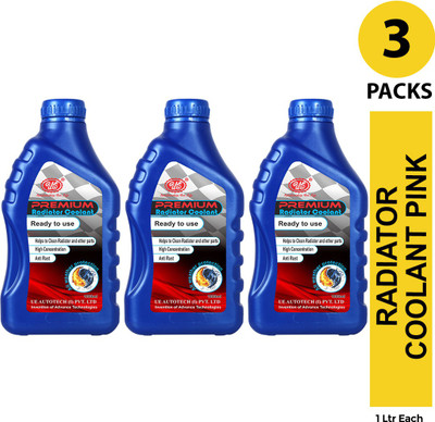 UE Premium Radiator Coolant Ready To Use Pink -1 Liter (Pack of 3) Pre Mixed Coolants for All Vehicles Coolant(3000 ml, Pack of 3)