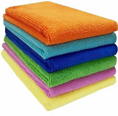 ACT Enterprises Microfiber Vehicle Washing  Cloth(Pack Of 6, 220 GSM)