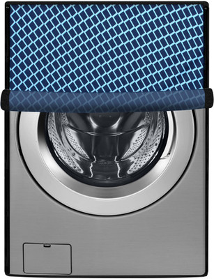 Stylista Front Loading Washing Machine  Cover(Width: 61 cm, Check Blue)