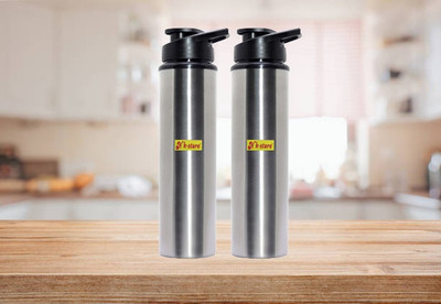NK-STORE 1000 ml Steel Sipper(Pack of 2, Silver)