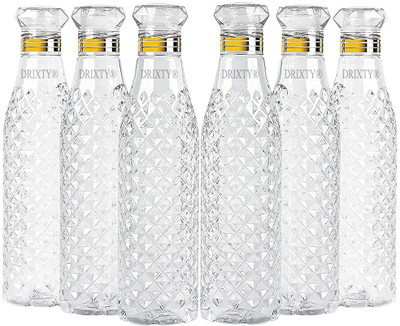 Drixty 1000 ml Plastic Bottle(Pack of 6, Clear)