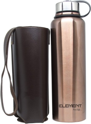 Polo Lifetime Insulated Hot Cold Stainless Steel Bottle with Leatherette Cover (Copper) 1500 ml Bottle(Pack of 1, Copper, Brown, Steel)