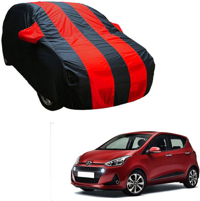 SS Zeeber Car Cover For Hyundai i10 1.2L (With Mirror Pockets)(Blue, Red)