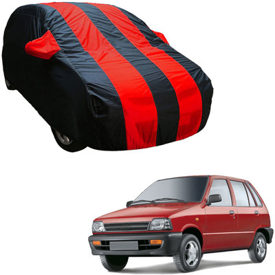 SS Zeeber Car Cover For Maruti 800 AC BSII (With Mirror Pockets)(Blue, Red)
