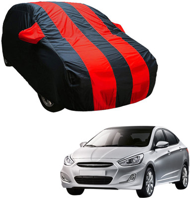 SS Zeeber Car Cover For Hyundai Accent Viva (With Mirror Pockets)(Blue, Red)