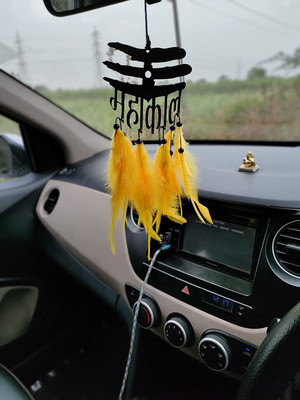 Qurobri Dream Catcher Mahakal Wall Hanging Car Front Mirror Hanger Car Rear View Car Hanging Ornament(Pack of 1)