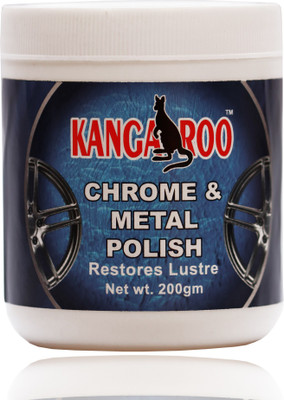 KANGAROO Paste Car Polish for Chrome Accent, Metal Parts, Exterior, Bumper(200 g, Pack of 1)