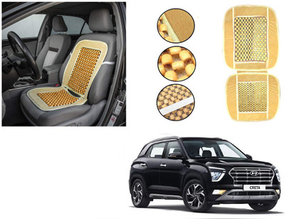 EXCHANGE CARTRENDING Velvet, Wooden Car Seat Cover For Hyundai Universal For Car(1 Seater)