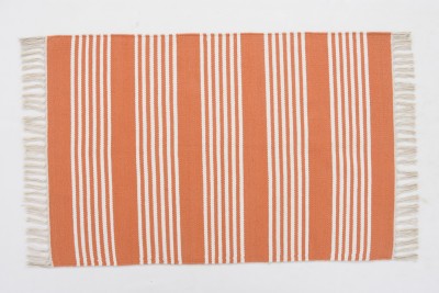 UB Home and Decor Orange Cotton Carpet(2 ft,  X 3 ft, Rectangle)