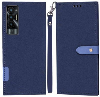 YAYAVAR Flip Cover for Tecno Pova 5G(Blue, Grip Case, Pack of: 1)