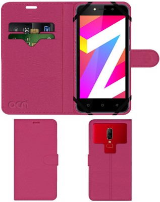 ACM Flip Cover for Lava Z21(Pink, Cases with Holder, Pack of: 1)