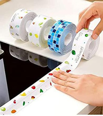 VARKAUS Self Adhesive Self Adhesive Dispenser Kitchen tape (Manual)(Set of 1, Multicolor)