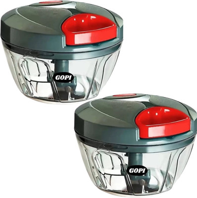 gopi by GopiStore CHOTE MIYA QUICK COMBO Vegetable & Fruit Chopper(2 unit)