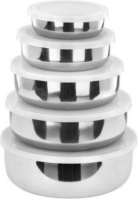 Unicus Steel Fridge Container  - 200 ml, 300 ml, 500 ml, 850 ml, 1100 ml(Pack of 5, Silver)