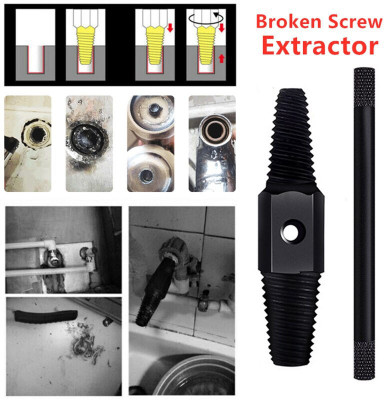 uptodateprouducts 1/2'' 3/4'' Double-head Tap Faucet Valve Screw Extractor Set Damaged Broken Wire Water Pipe Bolt Remover Multipurpose House