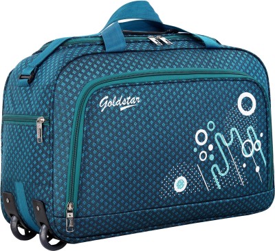 Goldstar (Expandable) Neptune 51 cm PEACOCK GREEN Polyester 2 Wheel Duffle Bag Duffel With Wheels (Strolley)