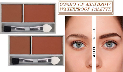 MYEONG 2 in 1 Mini Brows Kit with Mini Brush Combo 7.2 g(BROWN)