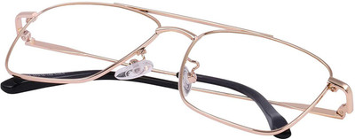 BLACK BURG Half Rim Aviator, Wrap-around Frame(44 mm)