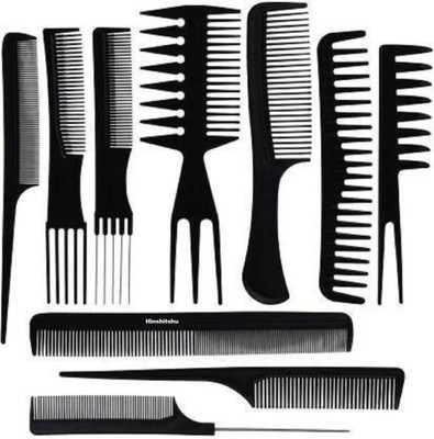 HINSHITSHU Styling Comb Set Variety Pack For All Hair Types & Styles Comb - Set of 10 Pcs