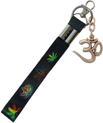 HANDSOME ISK fancy Premium Quality Black Fabric Hook With OM Lightweight Key Chain