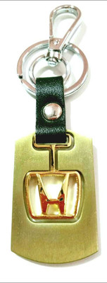 Kirat sr enterprises Honda leather key chain golden Key Chain