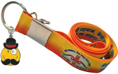 SHOKY LOOKS Multicolor Jai Shree Shyam Ji With Smiley Face Mustache Premium Quality Hook Key Chain