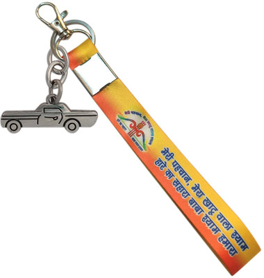 SHOKY LOOKS Multicolor Jai Shree Shyam Ji With Silver Mini Car Premium Quality Hook Key Chain