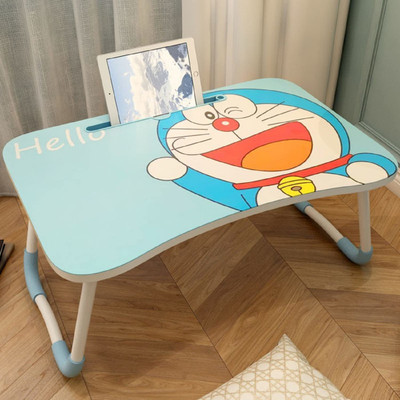 RADHE ENTERPRISE Laptop Desk for Study and Reading with Non-Slip Legs Reading Table Laptop Stands Wood Portable Laptop Table(Finish Color - Blue)